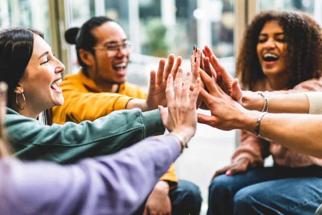 Friends celebrating success after Depression Treatment in Philadelphia